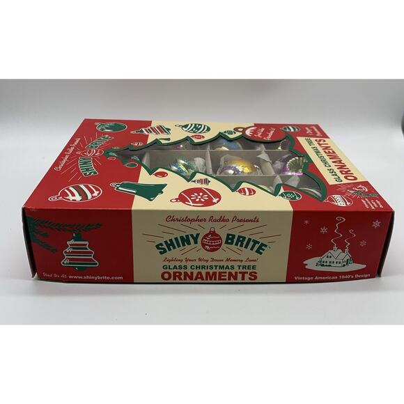 Vtg Christopher Radko Shiny Brite Reflectors Indents & Bells Original Box - Picture 2 of 7